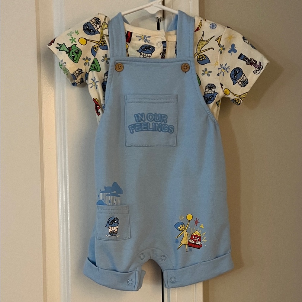 Disney Blue Overalls with Graphic Tee